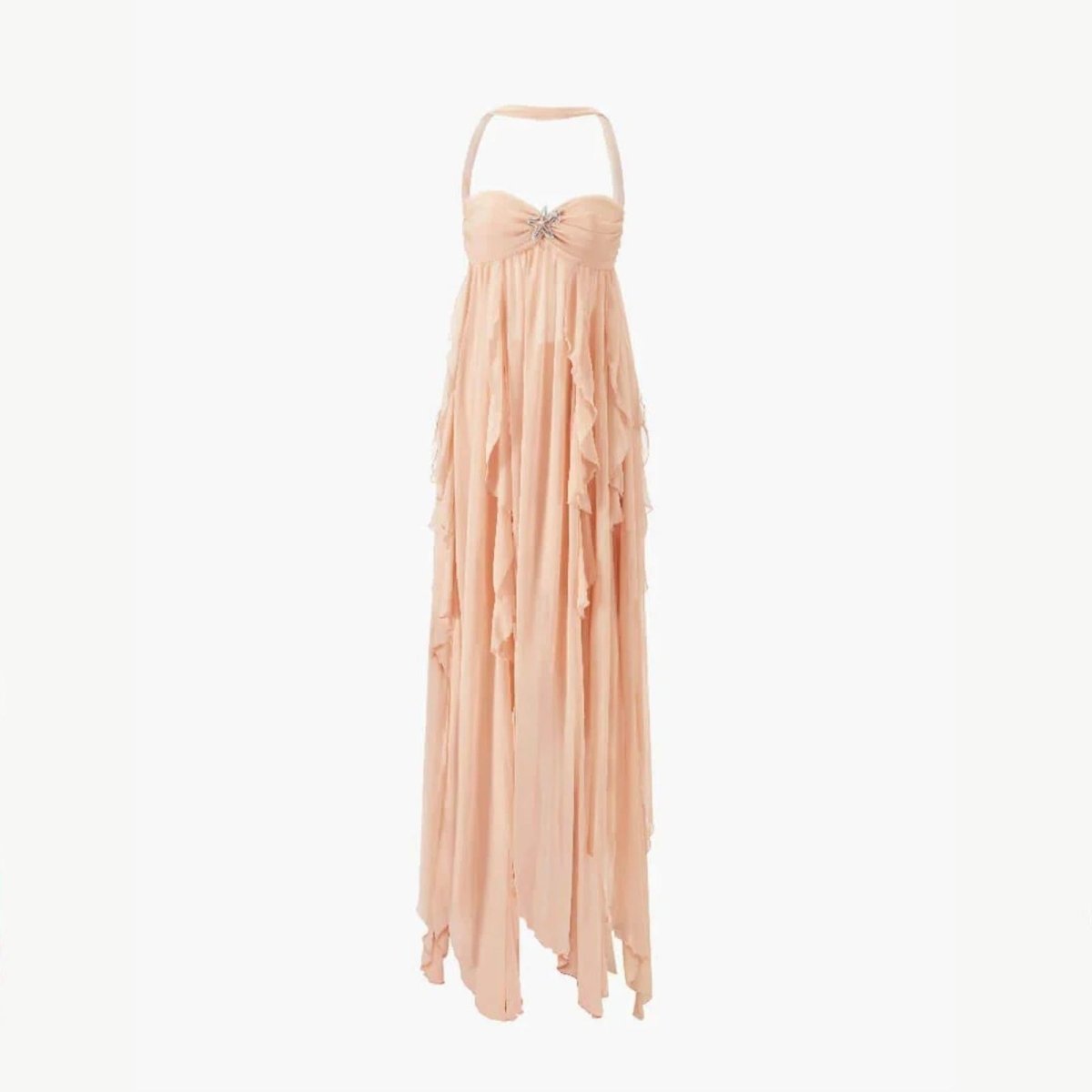 Women's Open Back Maxi Dress | Graduation | Elynthea™ Front
