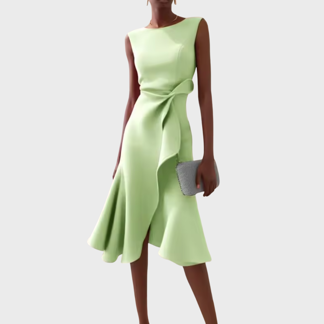 Women's Draped Asymmetric Graduation Dress | Miraleth™ Angle
