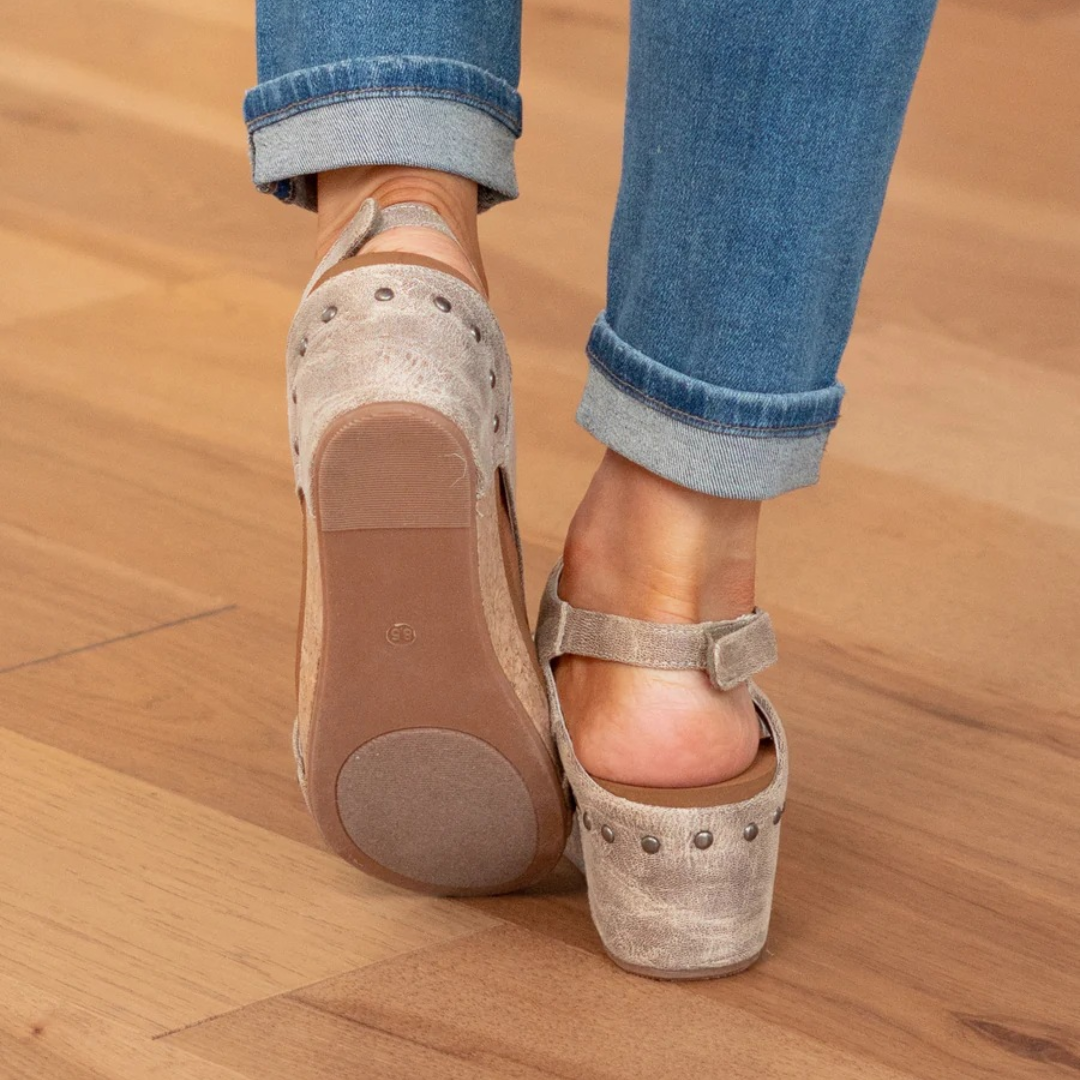 Sandals Women's Suede Orthopedic | Wedge | Mirabelle™ Detail