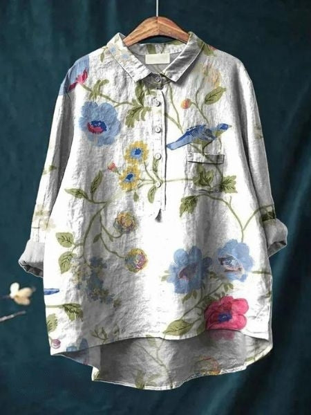 Women's Floral Blouse | Draped | Celestine™ View 17