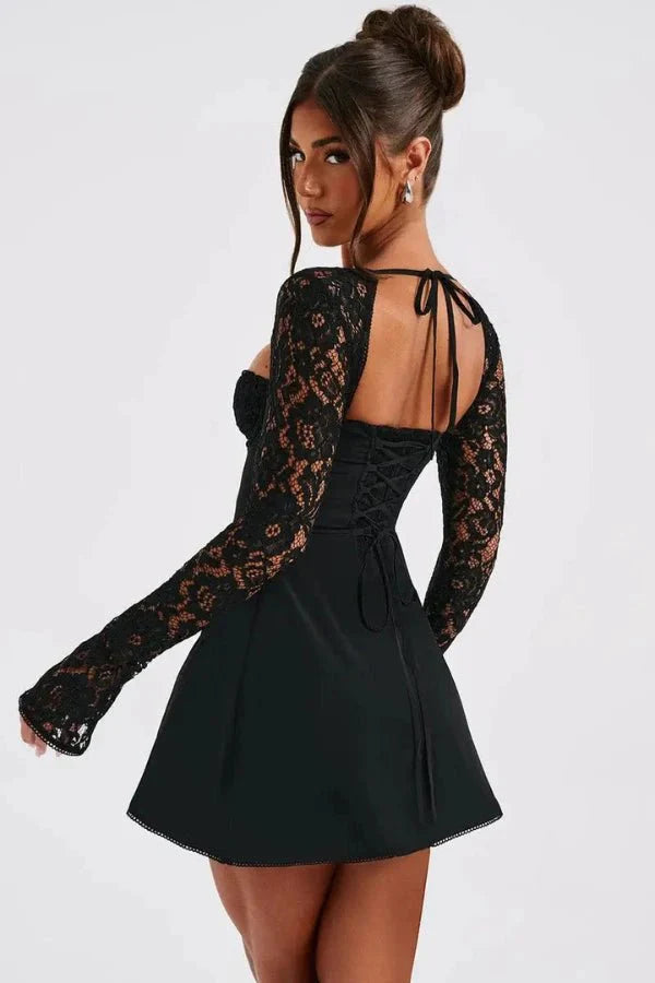 Women's Bodycon Mini Dress | Flared Sleeve | Miralestra™ Side