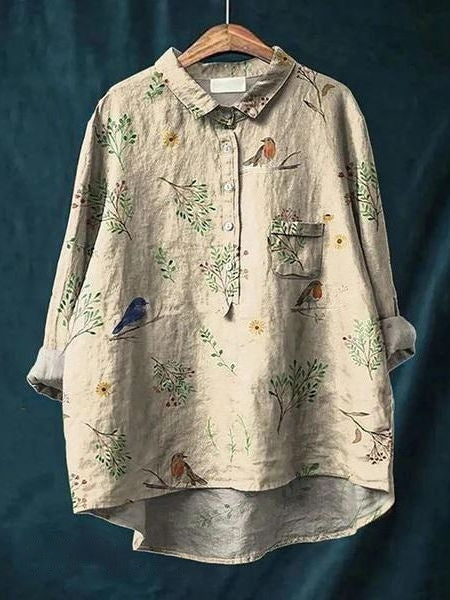 Women's Floral Blouse | Draped | Celestine™ Back
