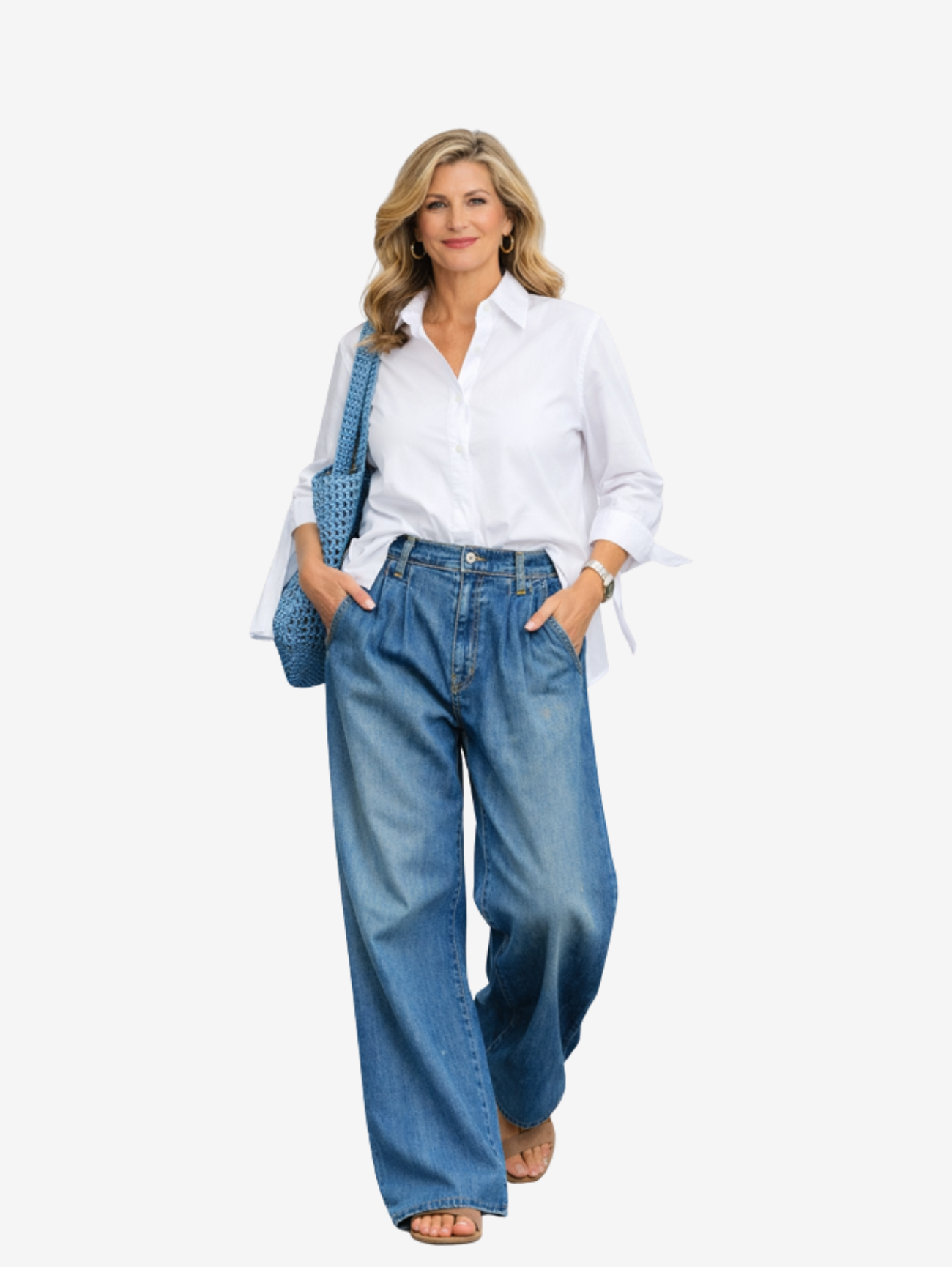Women's High Waist Wide Leg Jeans