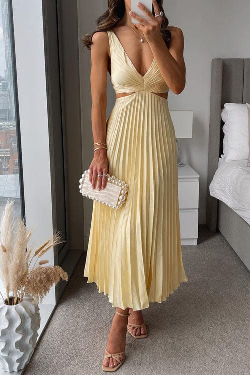 Women's Elegant Pleated Graduation Dress | Viralessa™ Hero