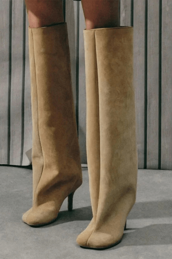 Women's Suede Knee Boots | Adeloria™ Hero