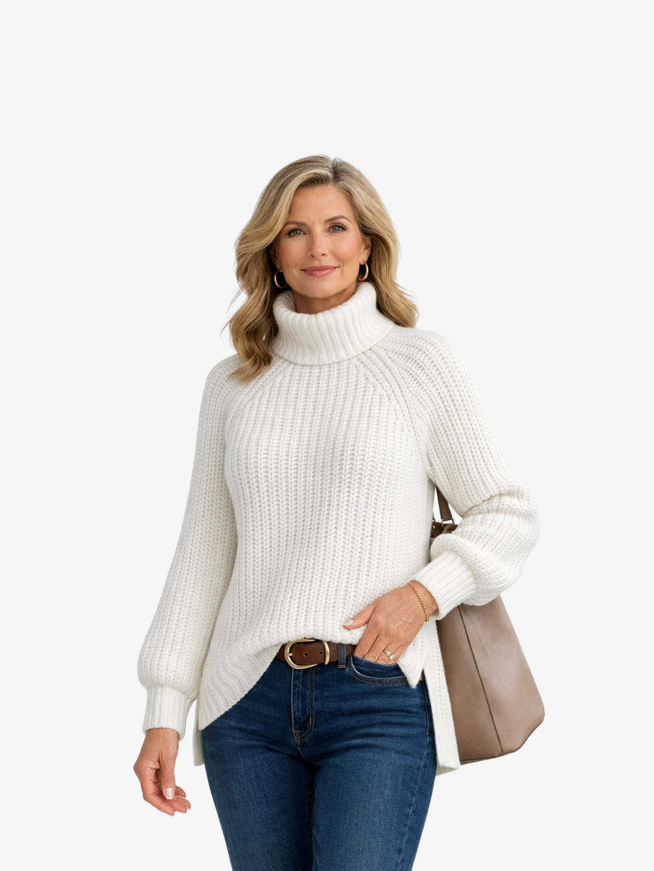 Women’s Long Sleeve Turtleneck Knit Sweater
