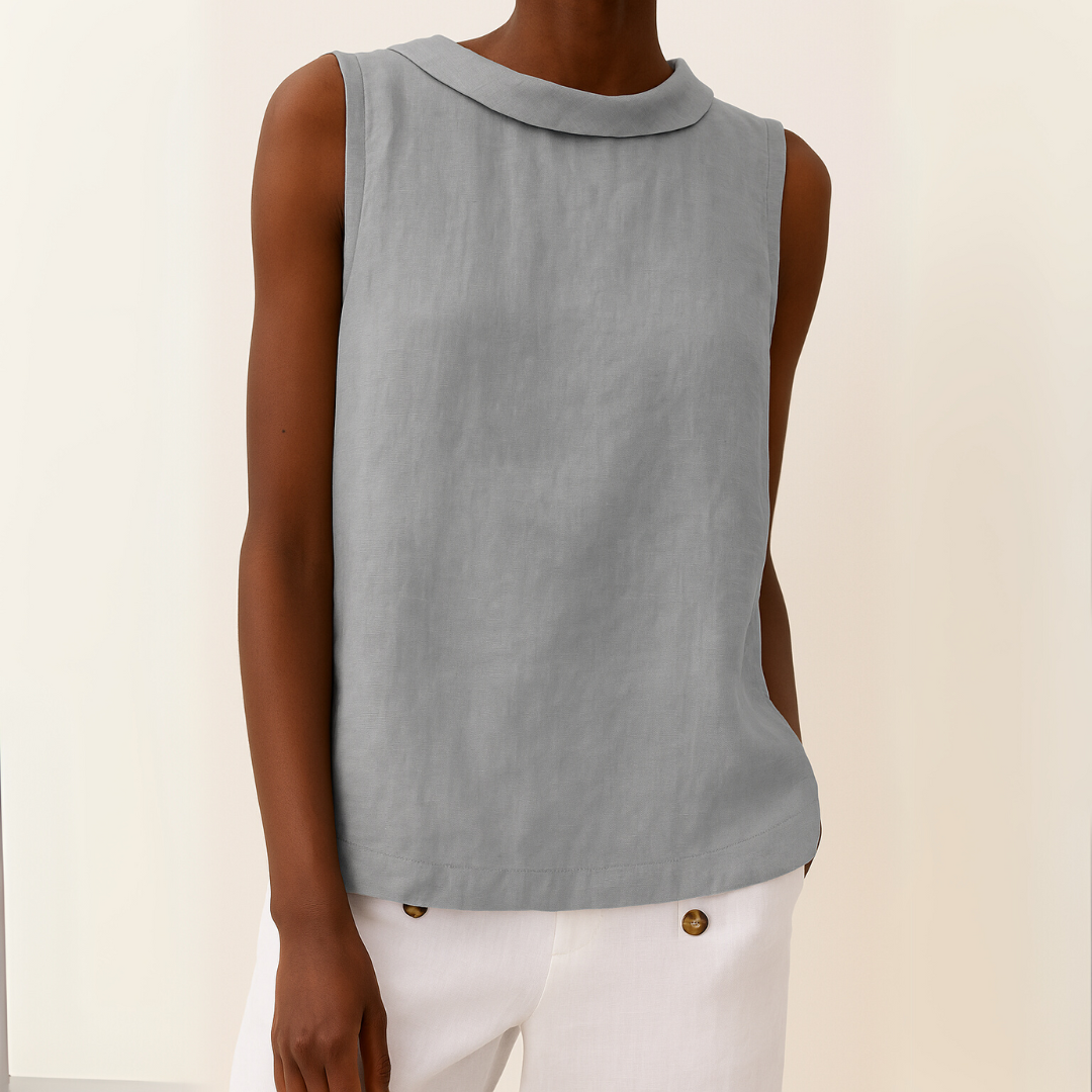 Women's Sleeveless Collar Top | Vivienne™ Hero