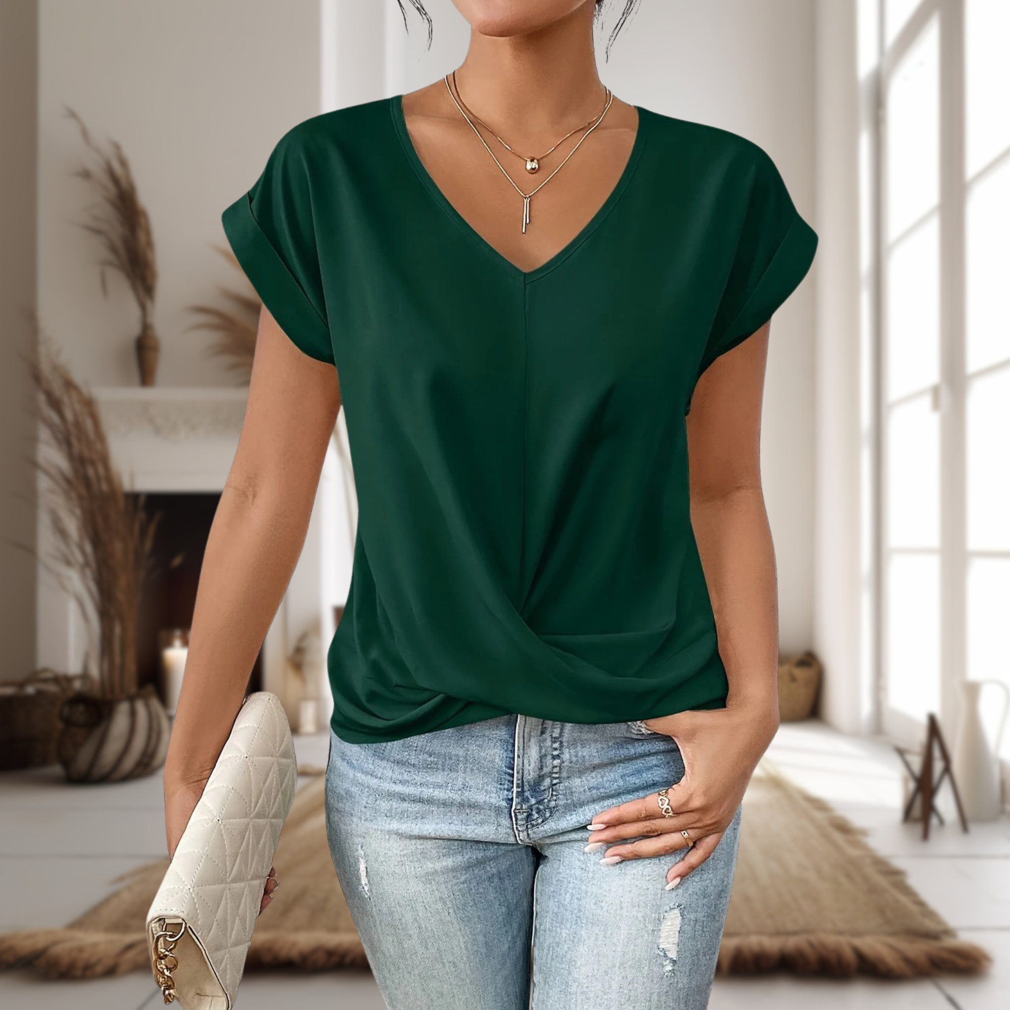 Women's Casual Sweetheart Neck Blouse | Lunaire™ Lifestyle