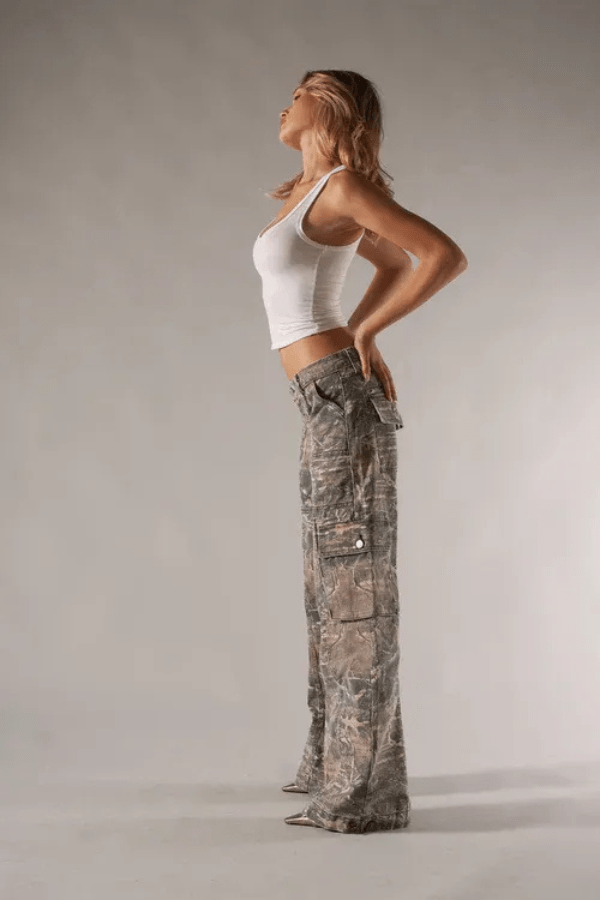 Women's Cotton Cargo Pants | Heavyweight | Bellacora™ Detail