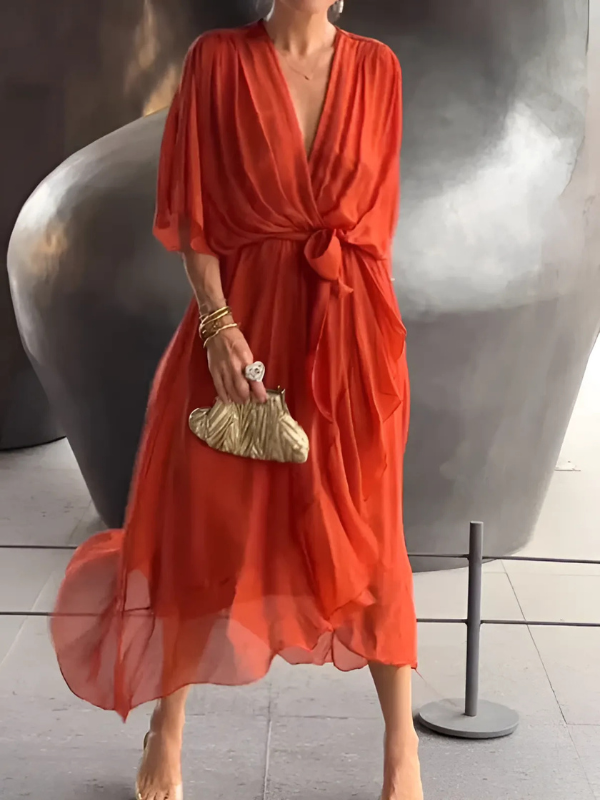 Women's Wrap Graduation Dress | Seraphine™ Detail