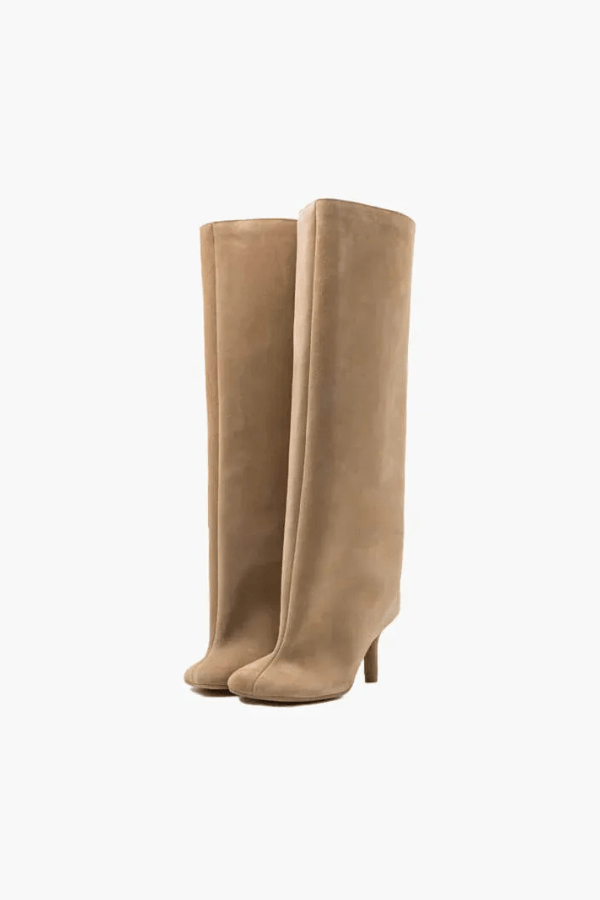 Women's Suede Knee Boots | Adeloria™ Side