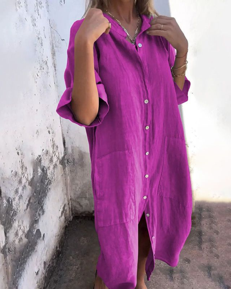 Women's Boho Shirt Dress | Relaxed | Seraphina™ Back
