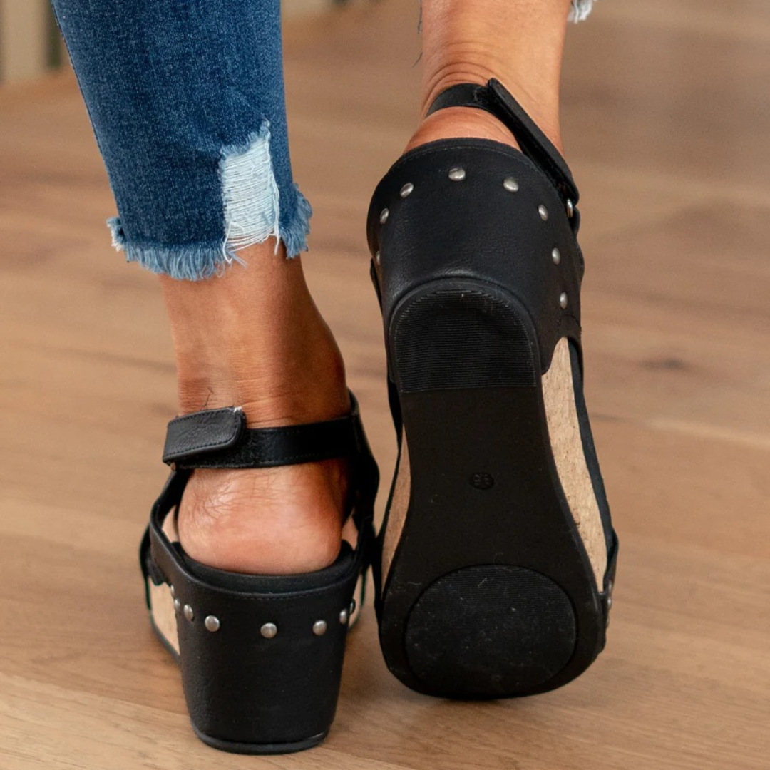 Sandals Women's Suede Orthopedic | Wedge | Mirabelle™ Angle