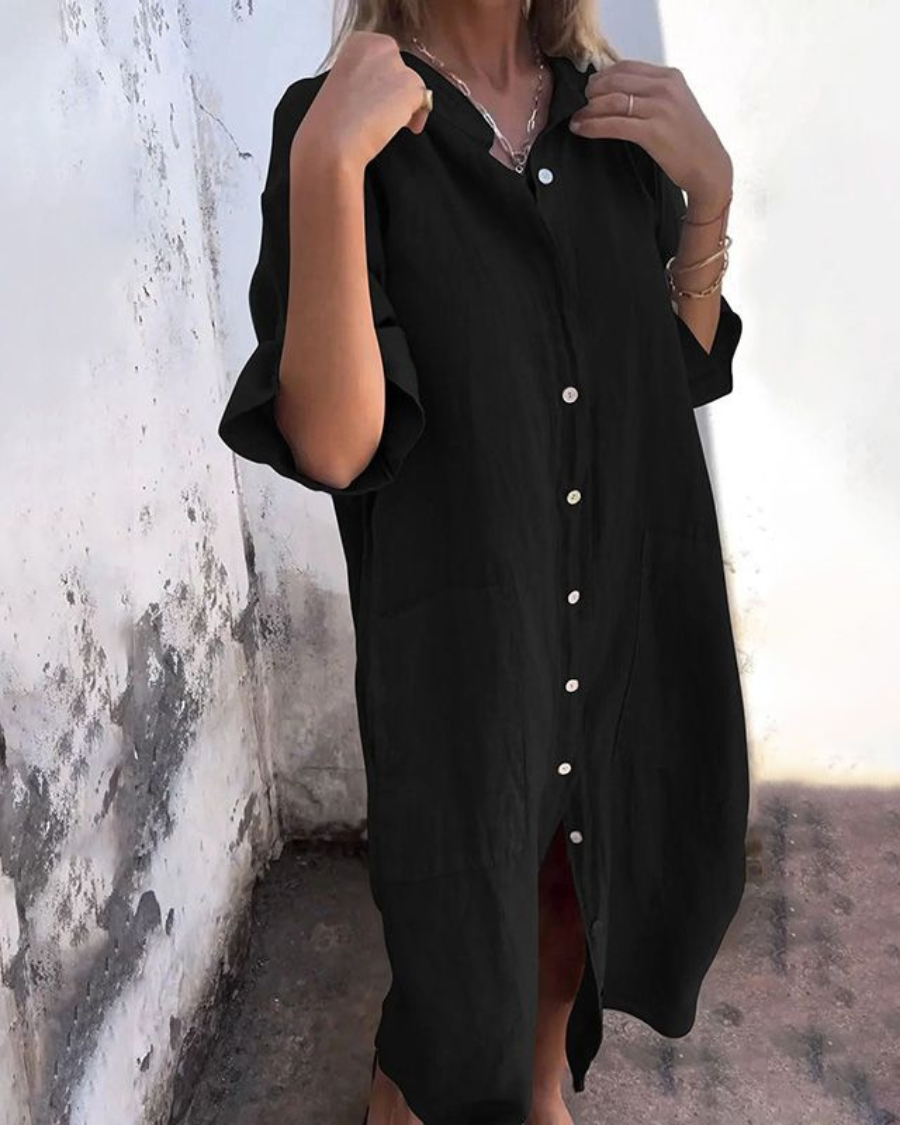 Women's Boho Shirt Dress | Relaxed | Seraphina™ Front