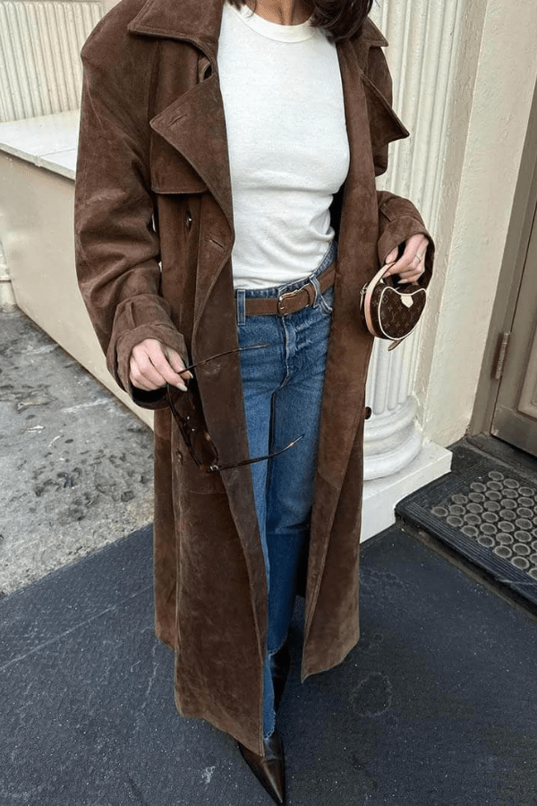 Women's Belted Trenchcoat | Maxi | Nerissiana™ Angle