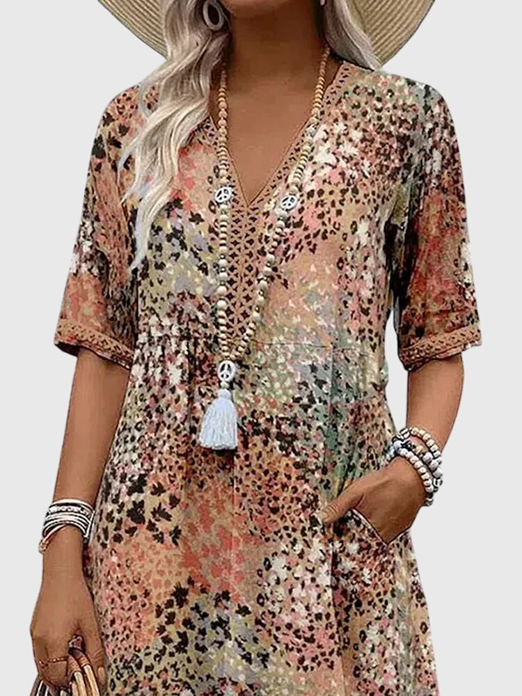 Women's Elegant Floral Graduation Dress | Ravenna™ Close Up