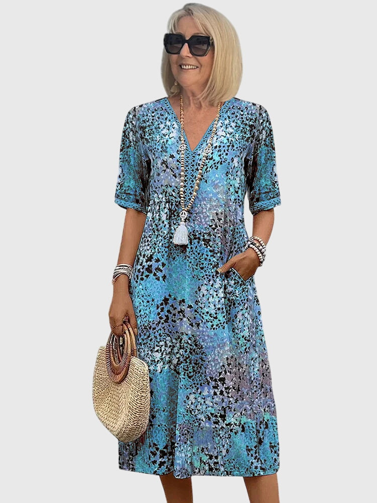 Women's Elegant Floral Graduation Dress | Ravenna™ Detail