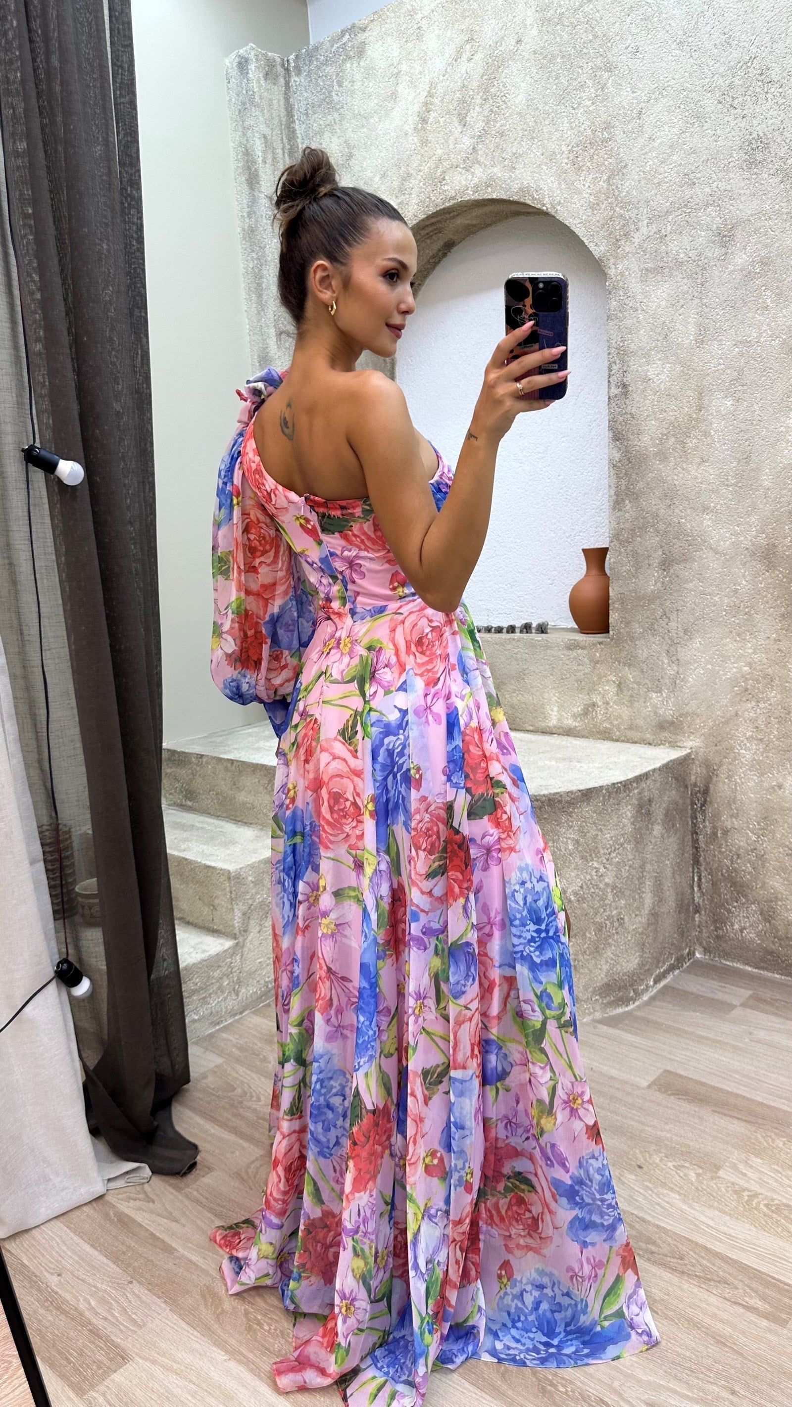 Women's Elegant Flowy Maxi Dress | Graduation | Serellia™ Front