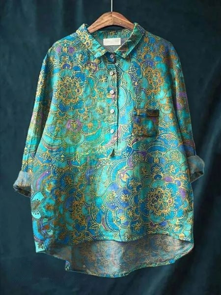 Women's Floral Blouse | Draped | Celestine™ View 11
