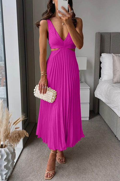 Women's Elegant Pleated Graduation Dress | Viralessa™ Detail