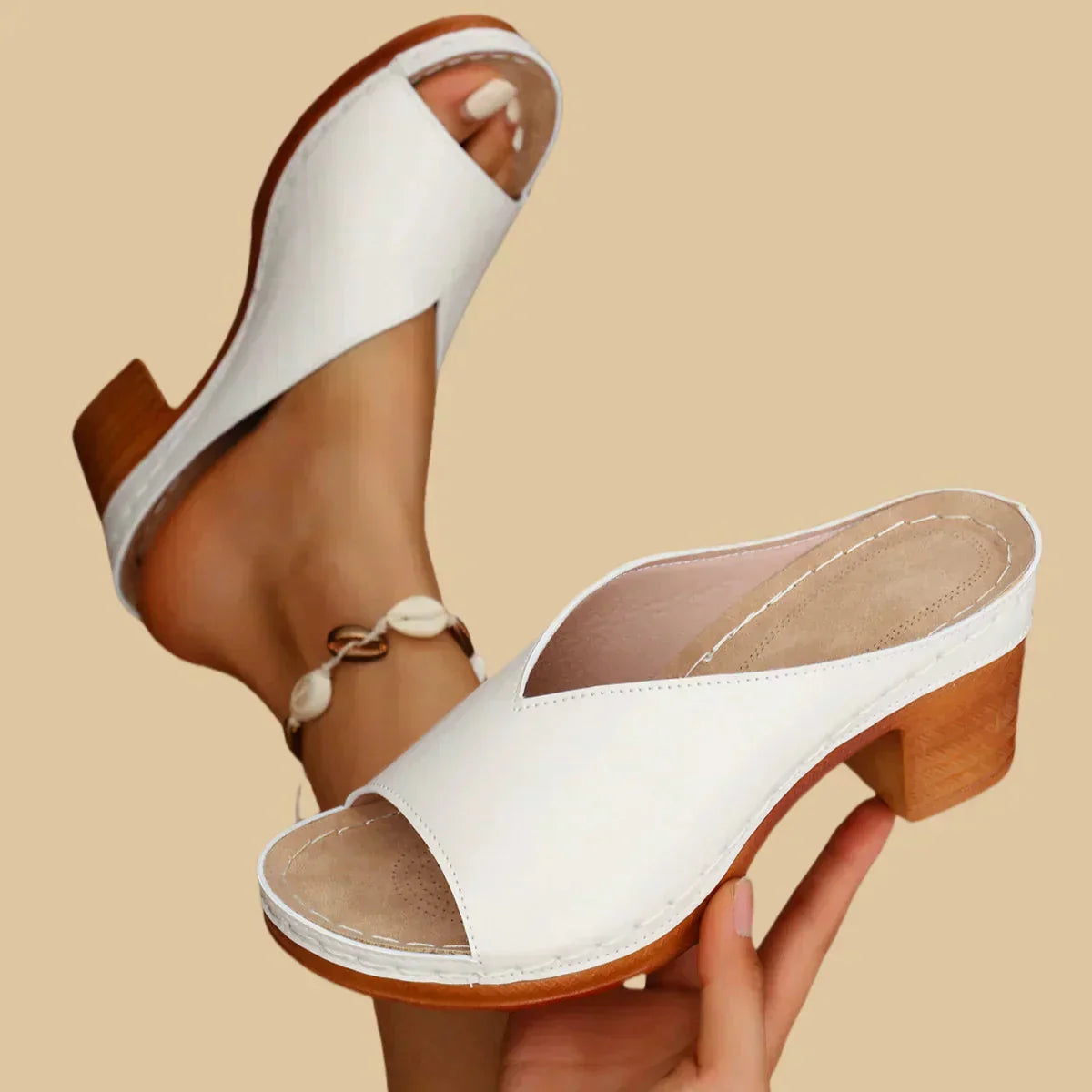 Women's Orthopedic Sandals | Thick Heels | Virellia™ Detail