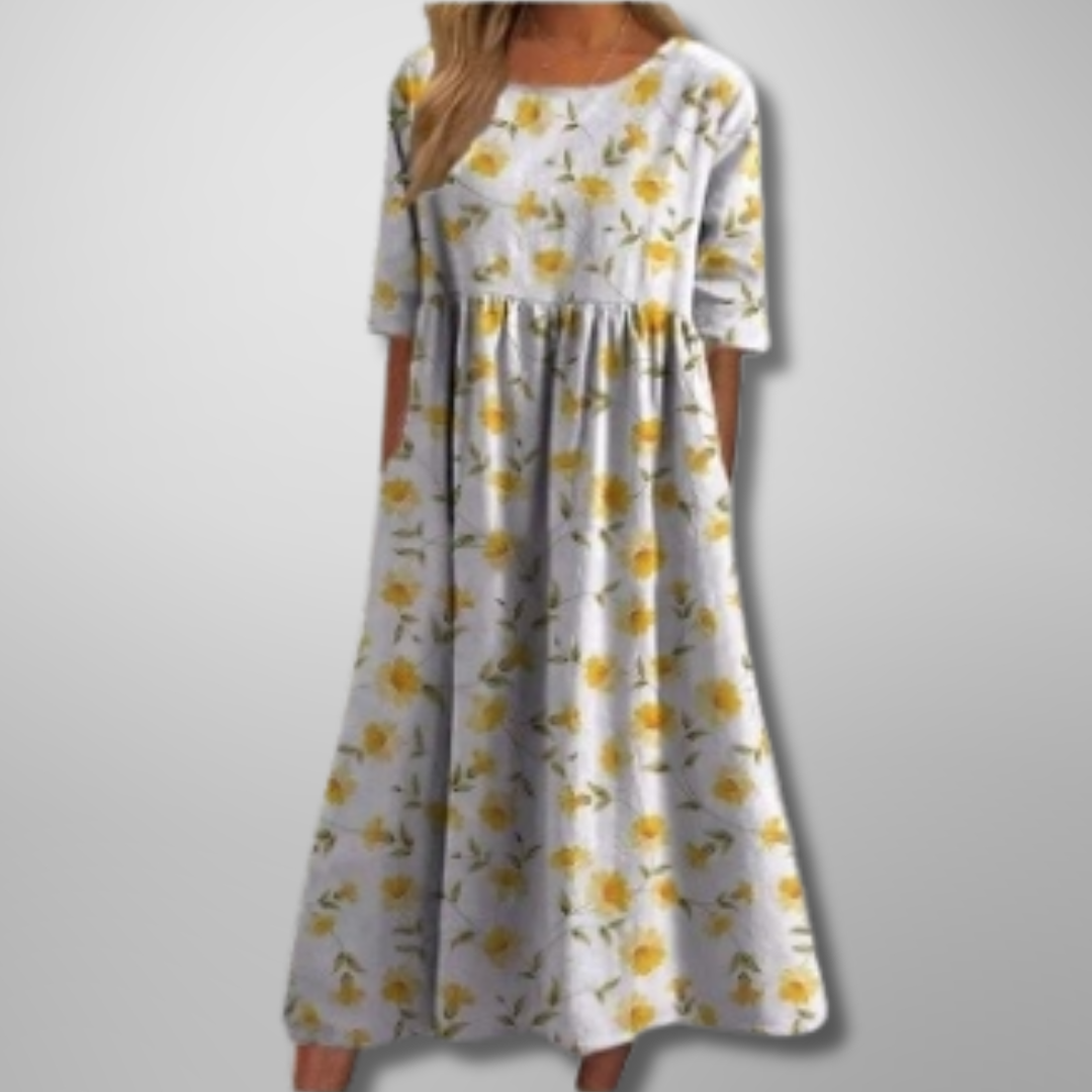 Women's Relaxed Floral Midi Dress | Celeste™ Lifestyle