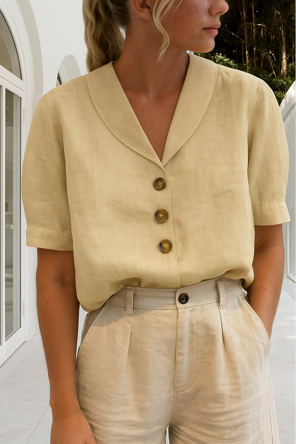 Women's Wrap Elegant Blouse | Florentine™ Front