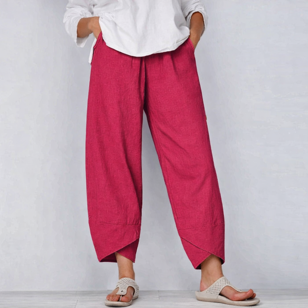 Women's Linen Summer Pants | Elyssia™ Side