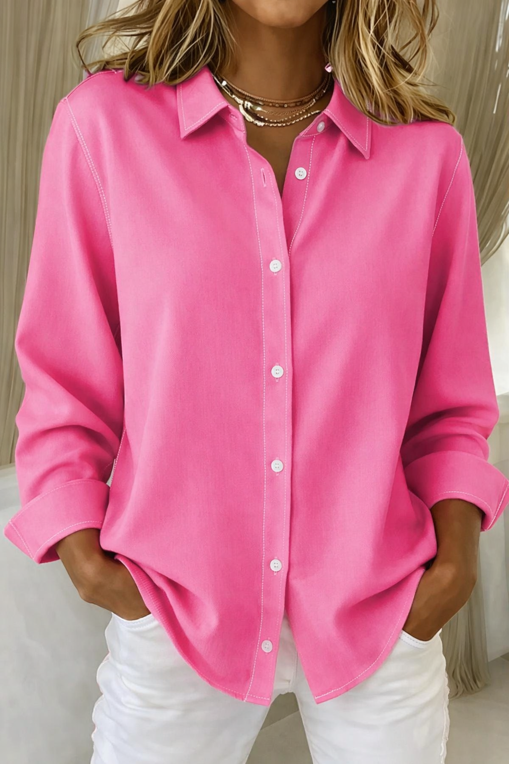 Women's Elegant Blouse | Button Down | Miraven™ Hero