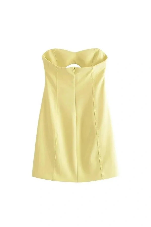 Women's Strapless Bandeau Dress | Aureliana™ Close Up
