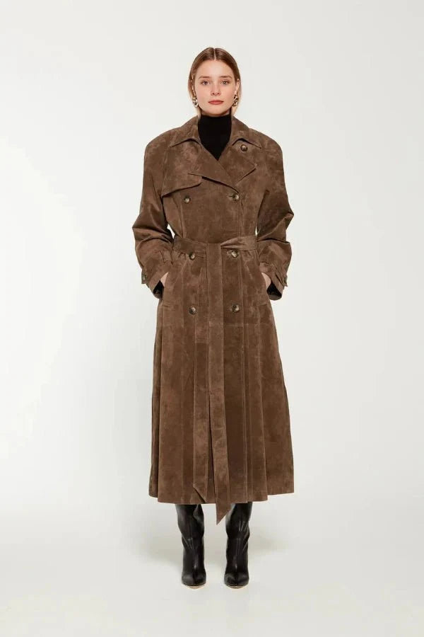 Women's Belted Trenchcoat | Maxi | Nerissiana™ Hero