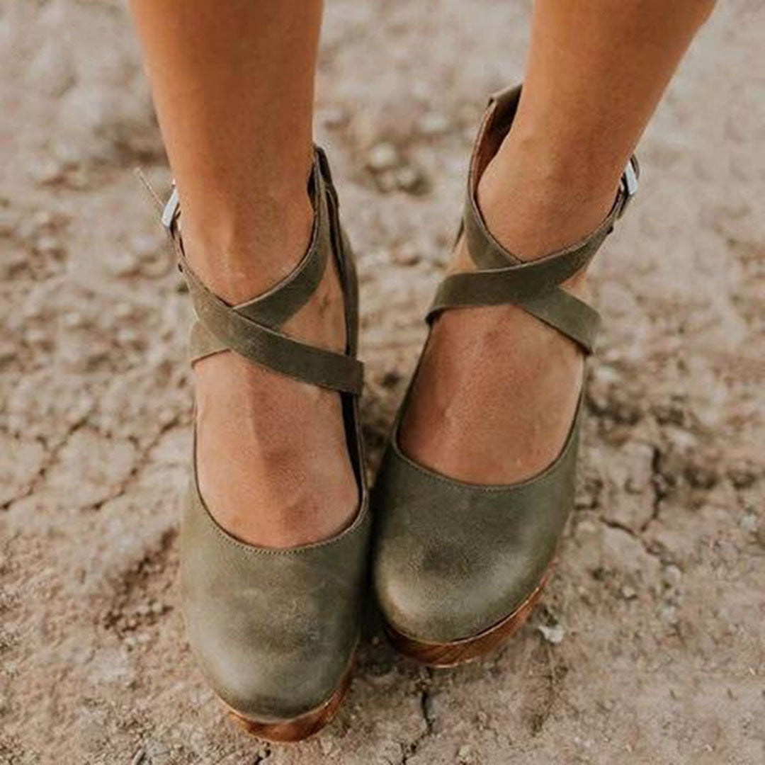 Women's Elegant Wedge Heels | Closed Toe | Seraphina™ Back