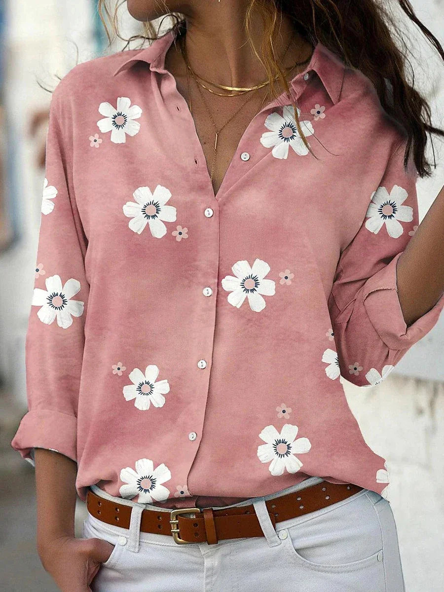Women's Floral Short Sleeve Blouse | Avaloria™ Hero