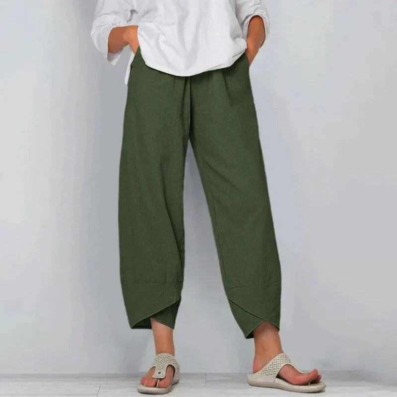 Women's Linen Summer Pants | Elyssia™ Detail