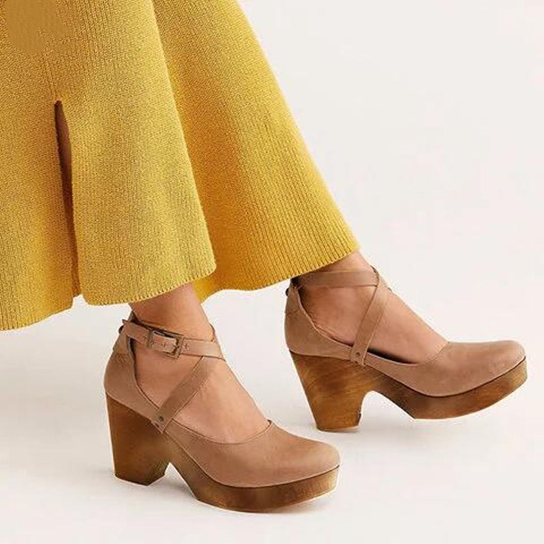 Women's Elegant Wedge Heels | Closed Toe | Seraphina™ Close Up
