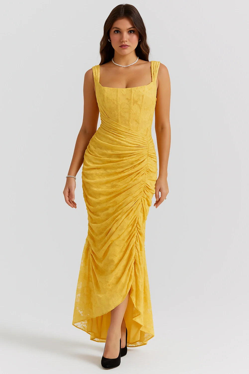 Women's Rose Print Maxi Dress | Flowing | Arabellina™ View 14