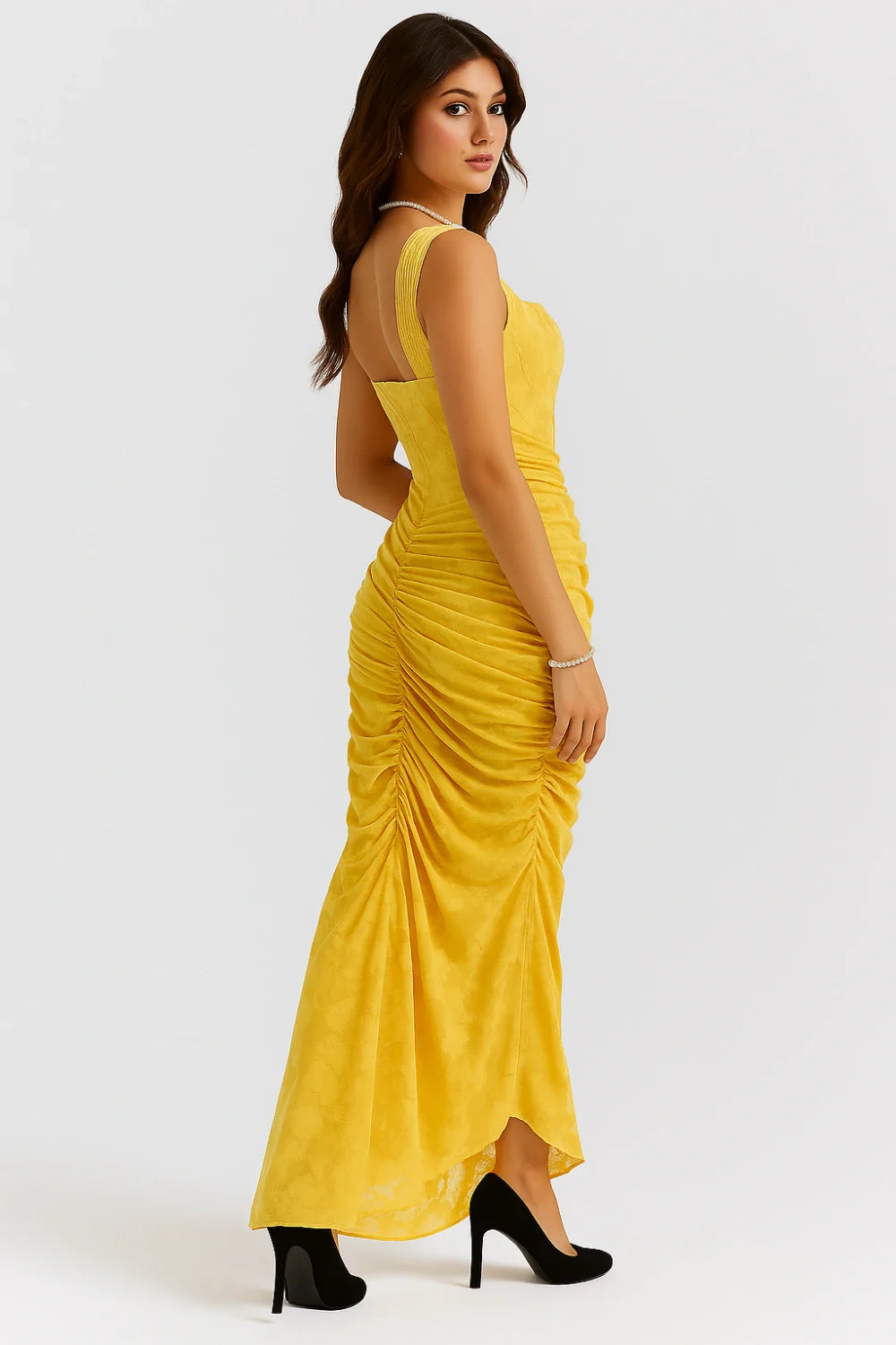 Women's Rose Print Maxi Dress | Flowing | Arabellina™ View 15