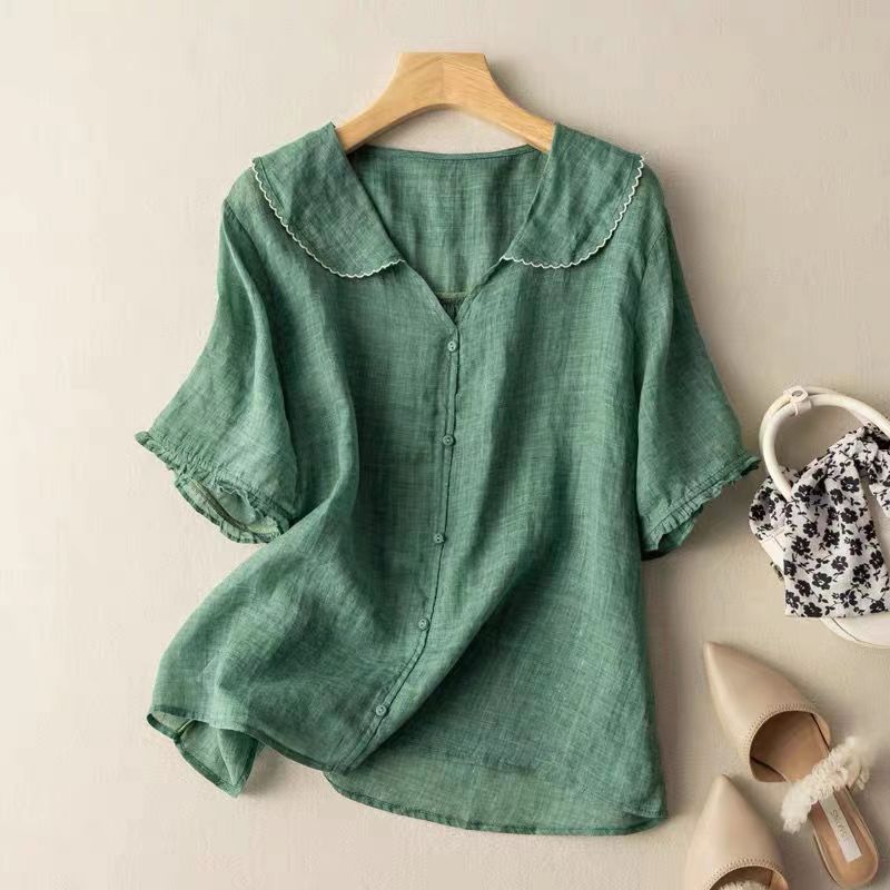 Women's Button Detail Vintage Blouse | Seraphine™ Hero