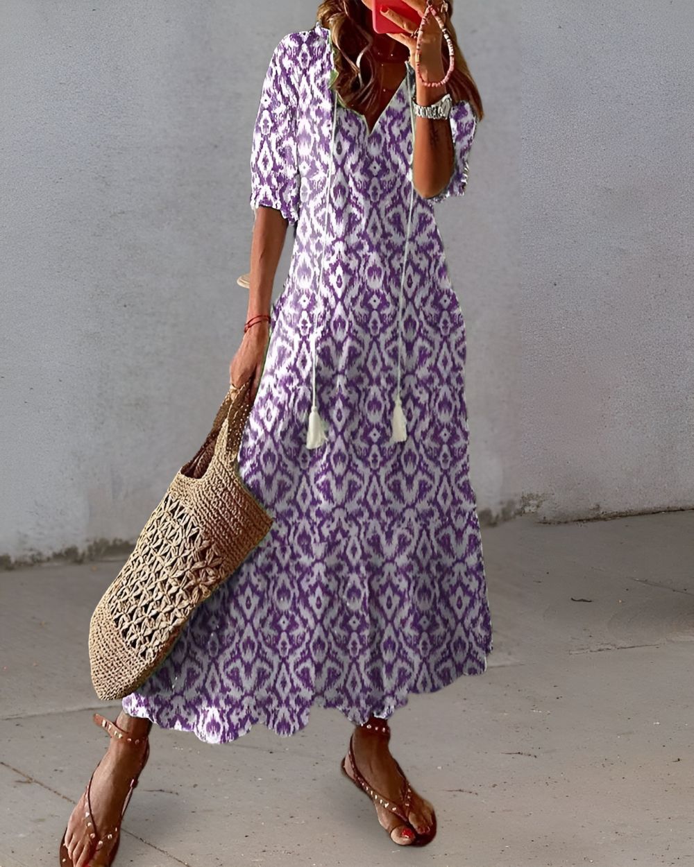 Women's Flowing Boho Dress | Sereniya™ Detail