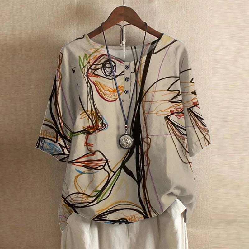 Women's Retro Blouse | Floral | Celestine™ View 11