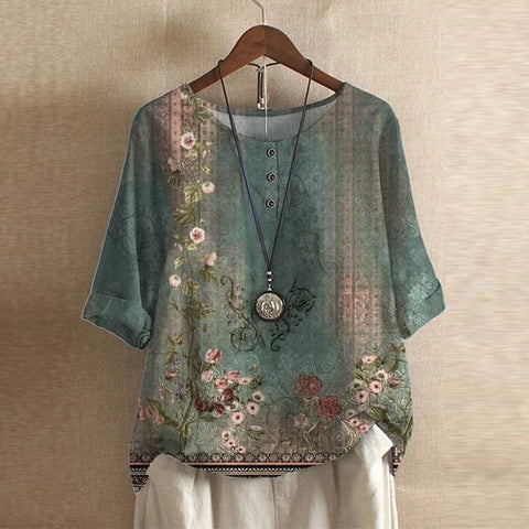 Women's Retro Blouse | Floral | Celestine™ Hero
