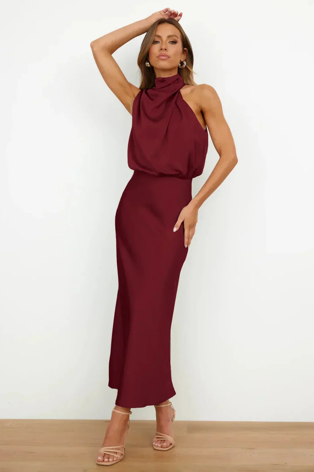 Women's Elegant Halter Evening Dress | Seralynn™ View 18