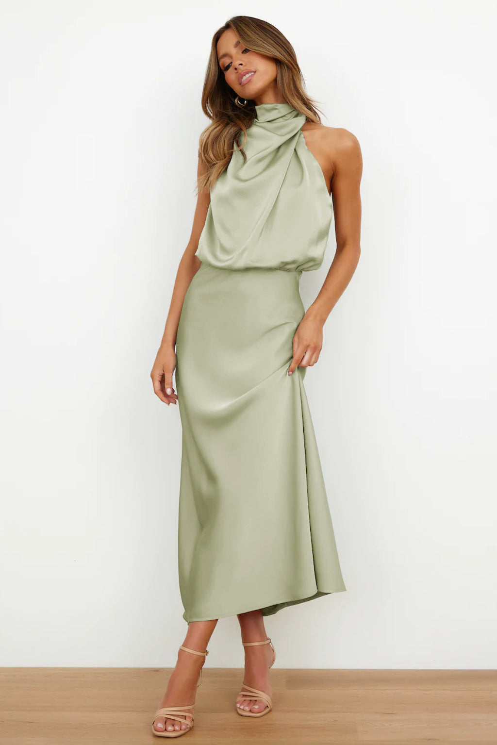 Women's Elegant Halter Evening Dress | Seralynn™ Front