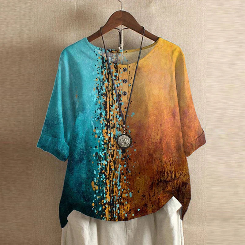 Women's Retro Blouse | Floral | Celestine™ Angle