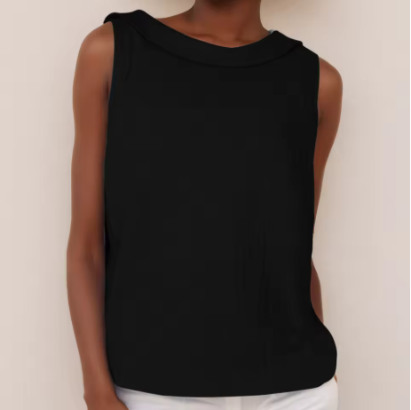 Women's Sleeveless Collar Top | Vivienne™ Angle