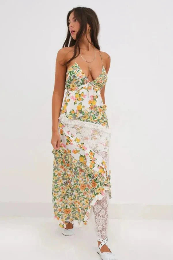 Women's Print Splice Dress | Wanderlust | Rosalynth™ Hero