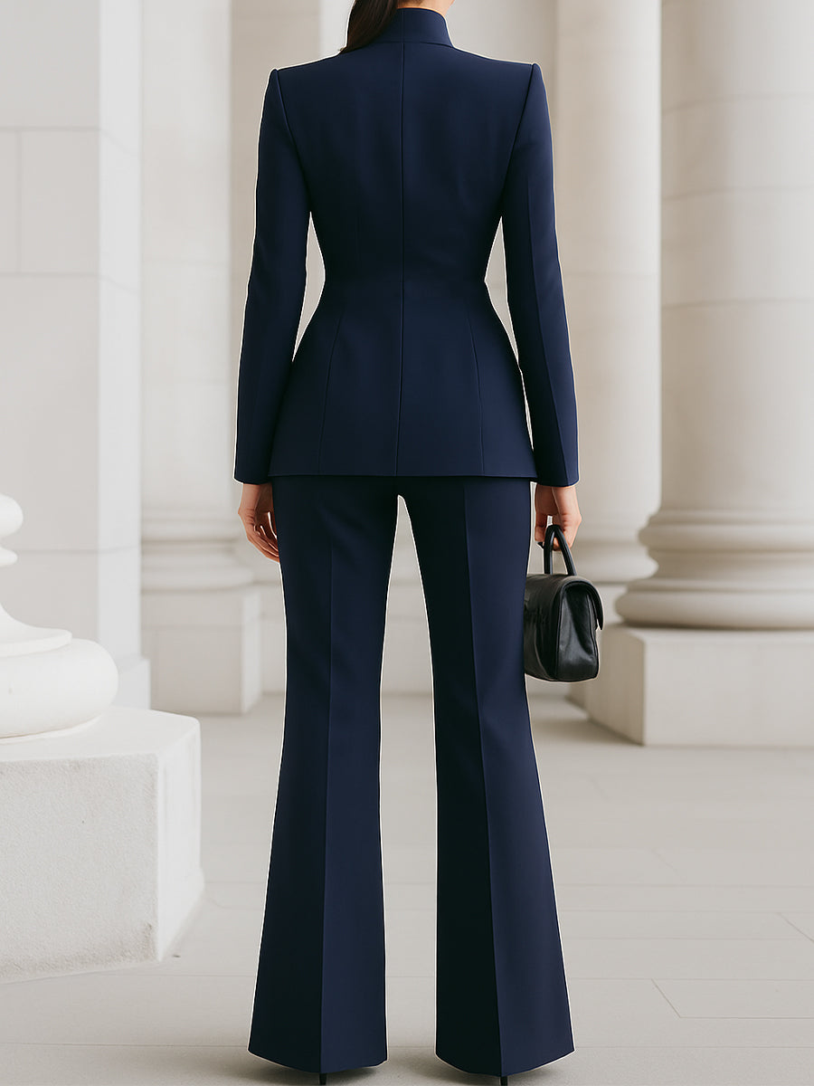Women's Elegant Blazer Trouser Suit | Avelaine™ Angle