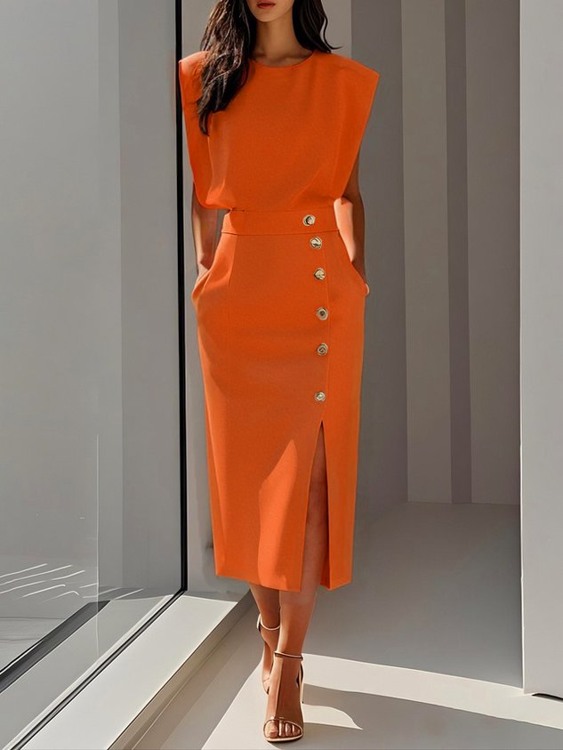 Women's Elegant Effortless Graduation Dress | Charm Midi | Seraphina™ Full