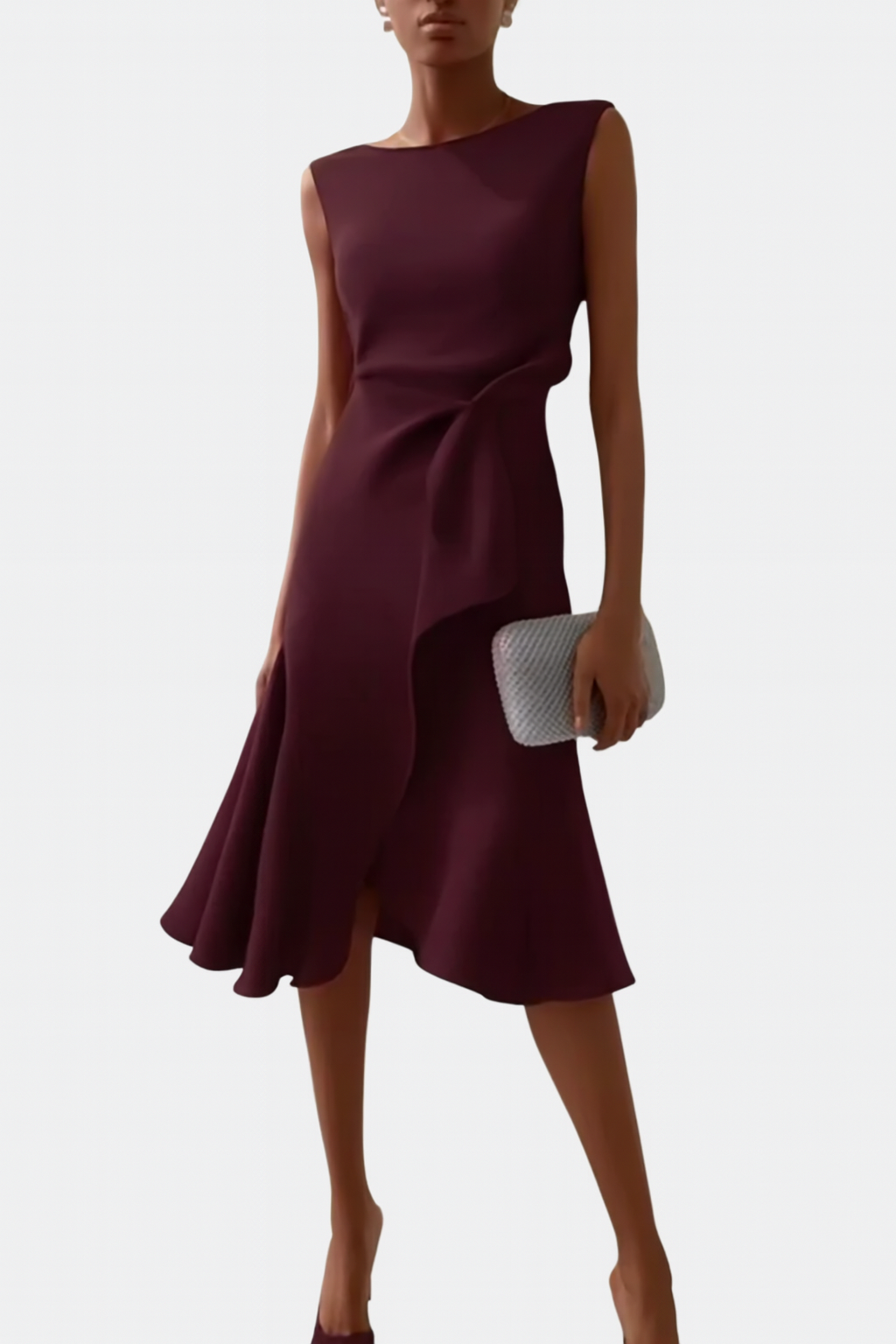 Women's Draped Asymmetric Graduation Dress | Miraleth™ View 12