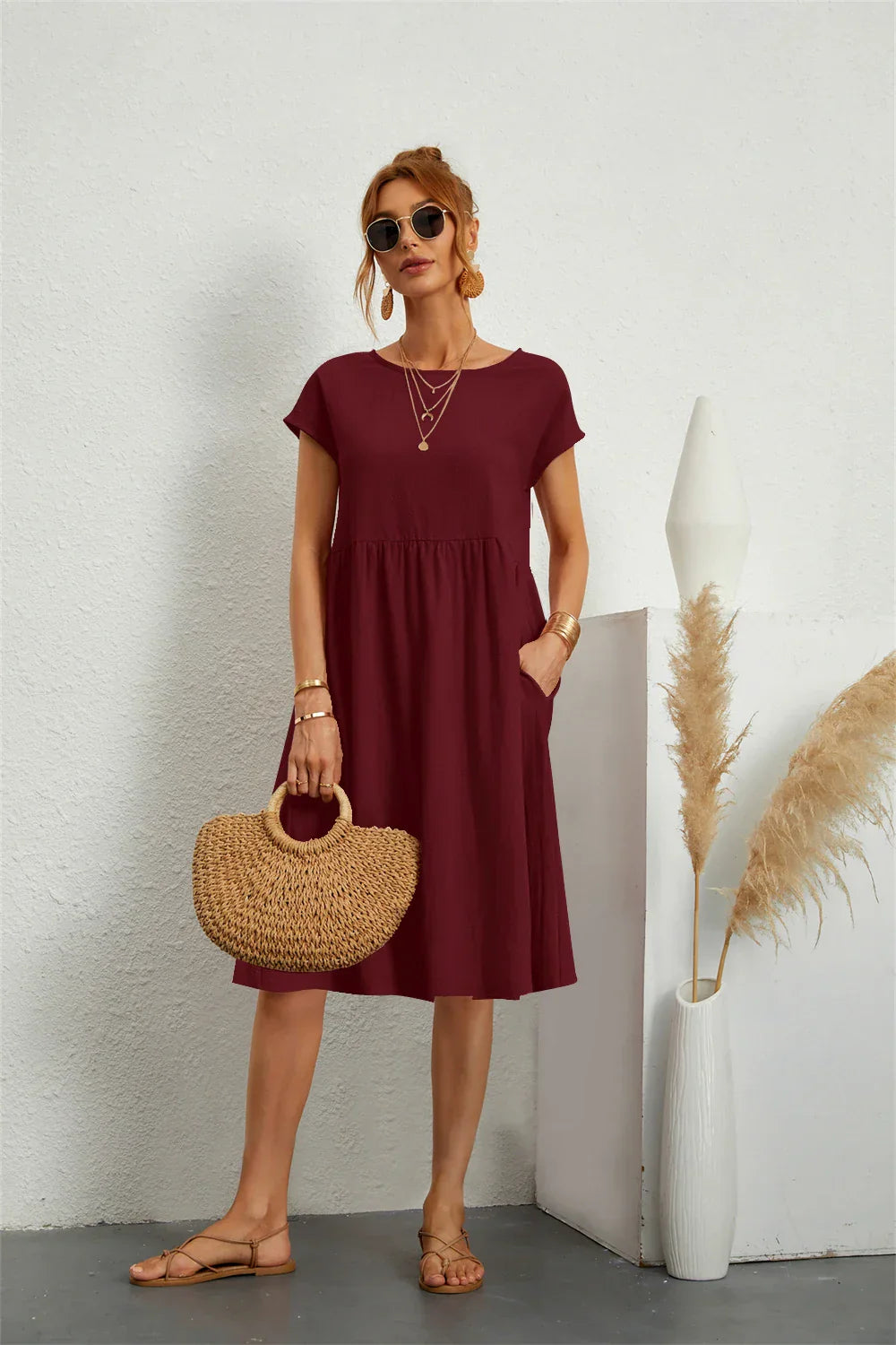 Women's Casual Pocket Dress | Bellacora™ Full